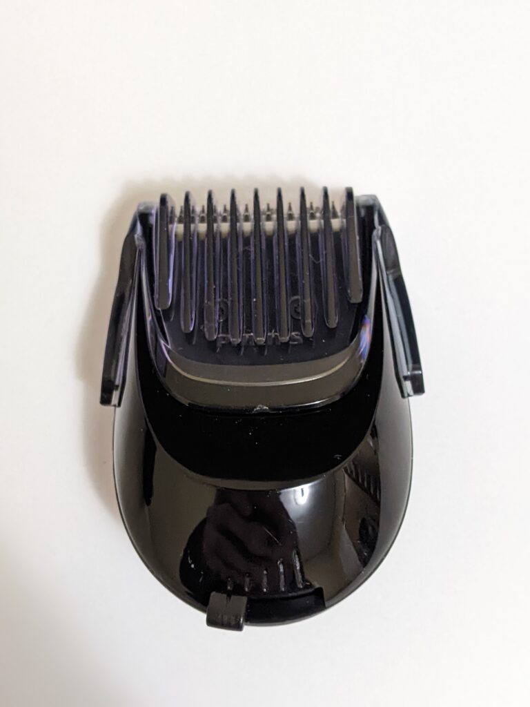 Image of the beard styler.  Beard styler goes onto the shaver after removing the main shaving head.