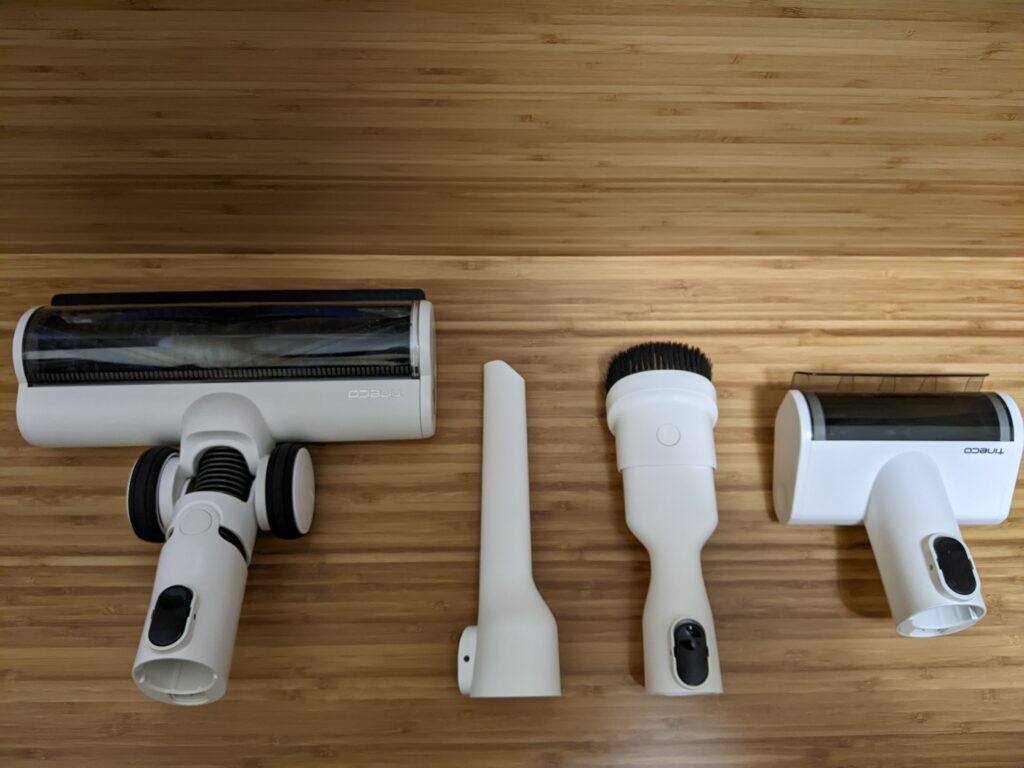 Image shows the Pure One S15 brush heads that come with the vacuum
